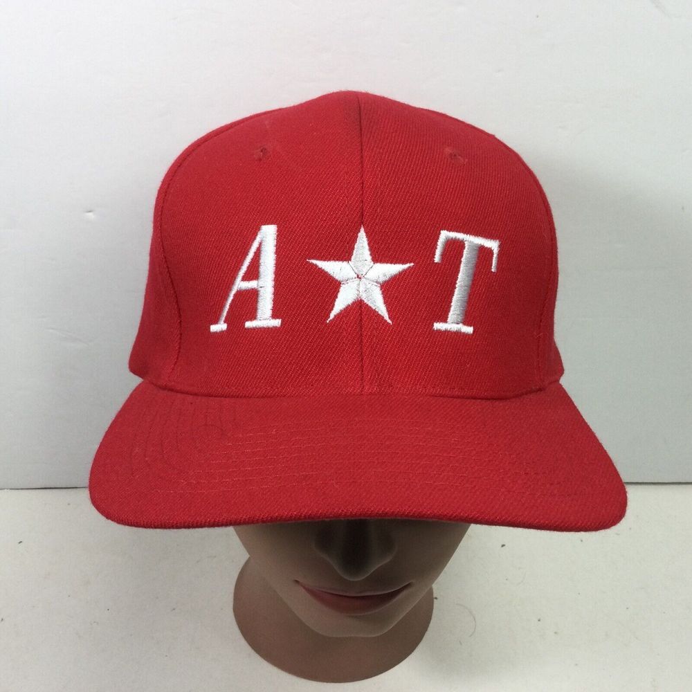 Cobra Caps A*T Logo Hat Red SnapBack Sports Athletic Baseball Cap